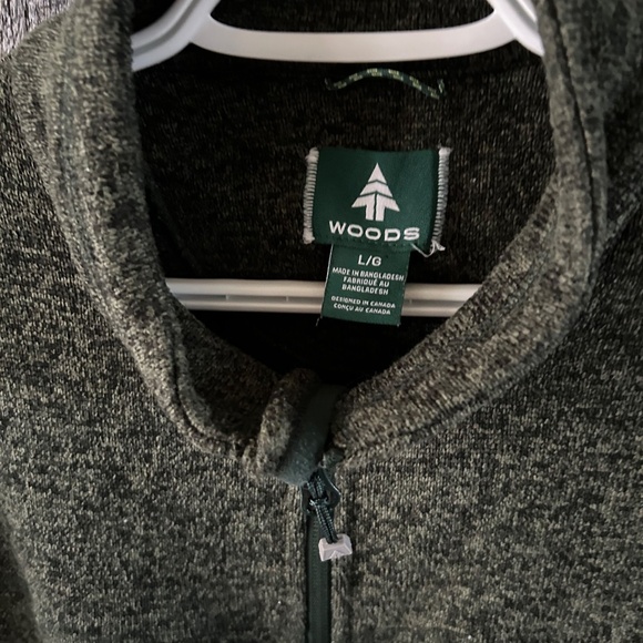 Men's Woods Full Zipper Long Sleeve Fleece - Picture 3 of 4